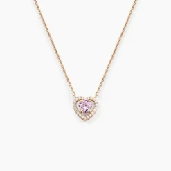 Collier Suzon Argent Rose Oxyde De Zirconium