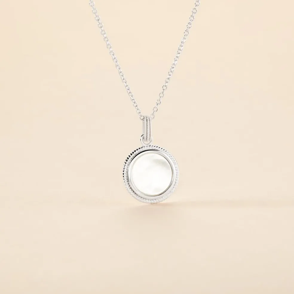 Collier Zea Argent Blanc Nacre