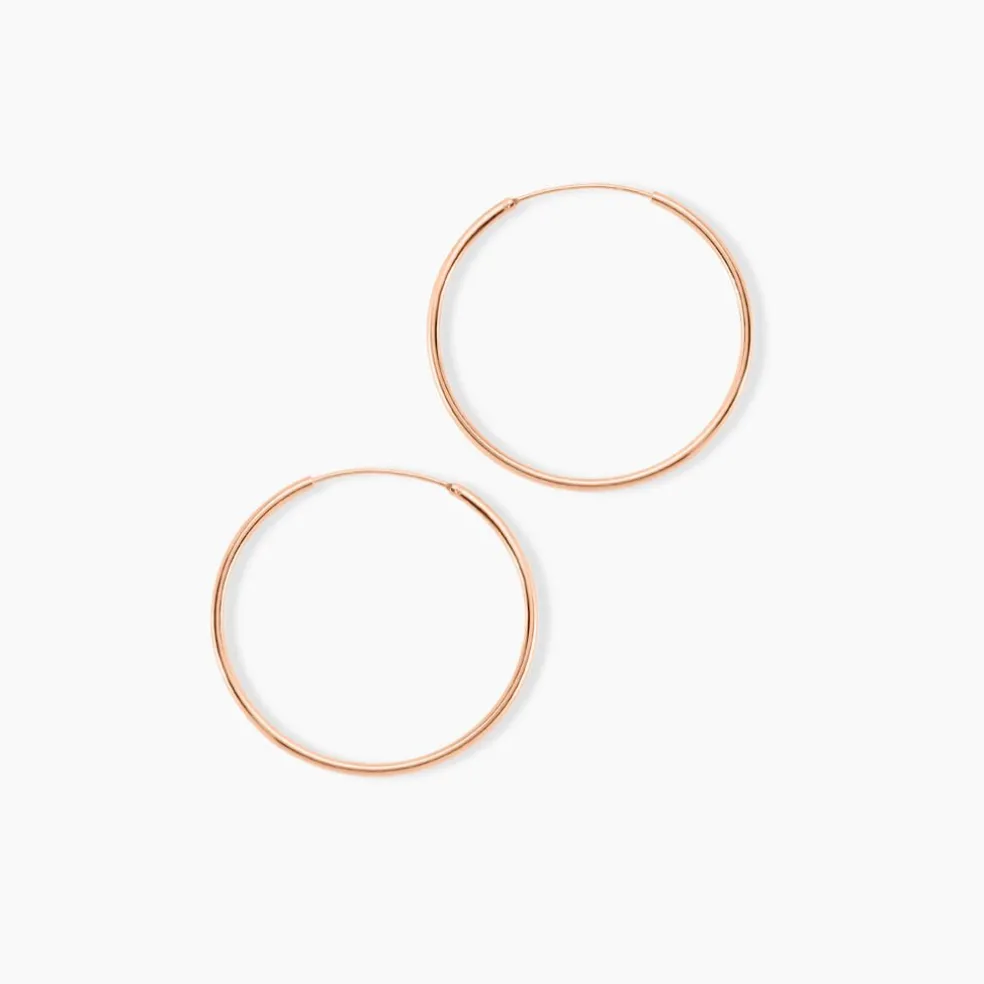 Creoles Argent Rose Olympia