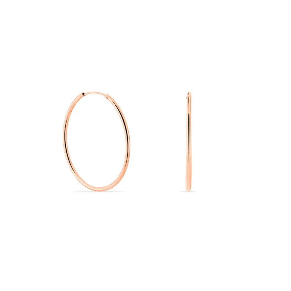 Creoles Argent Rose Olympia