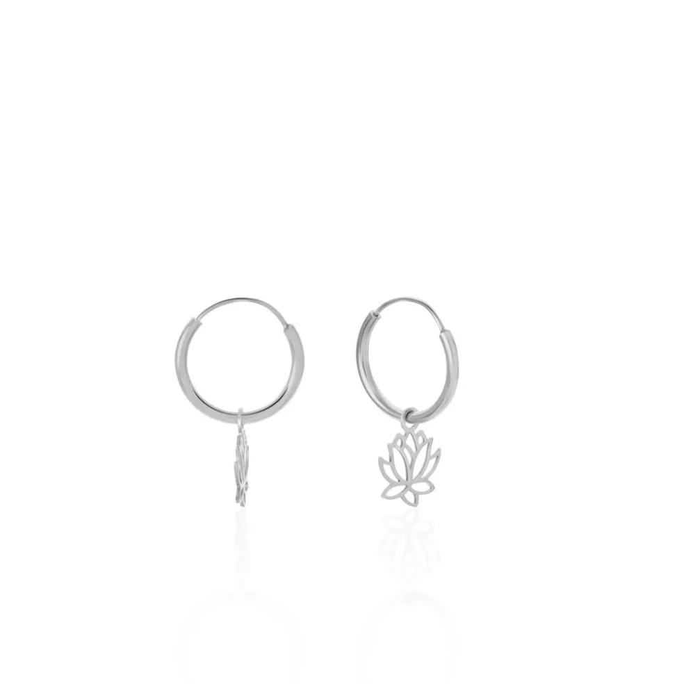 Creoles Elvyn Argent Blanc