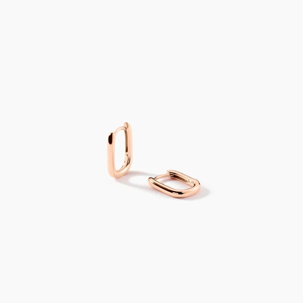 Créoles Carlyn Argent Rose