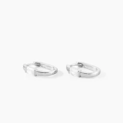 Créoles Celyn Argent Rhodié Oxyde De Zirconium