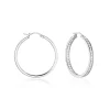 Créoles Classique Argent Blanc Django Oxyde De Zirconium
