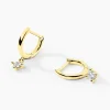 Créoles Claud Or Jaune Diamant Synthétique