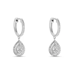 Créoles Diamina Or Blanc Diamant