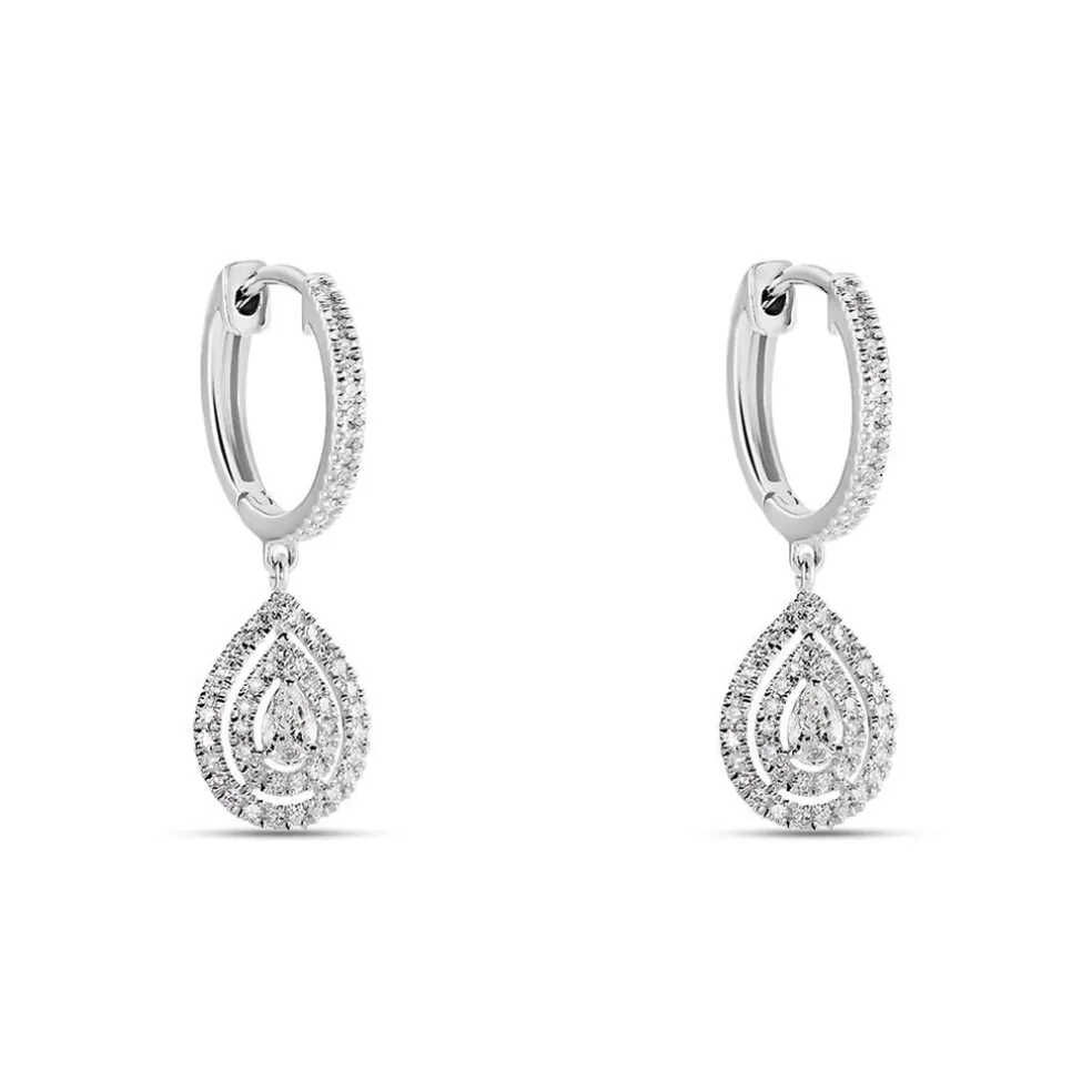 Créoles Diamina Or Blanc Diamant