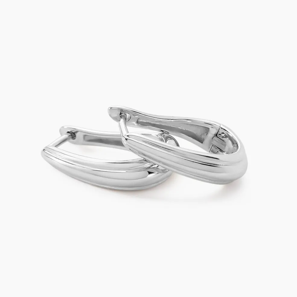 Créoles Egerie Argent Blanc