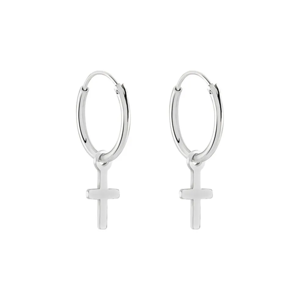 Créoles Elvyn Argent Blanc