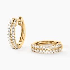 Créoles Epiphany Or Jaune Diamant Synthétique