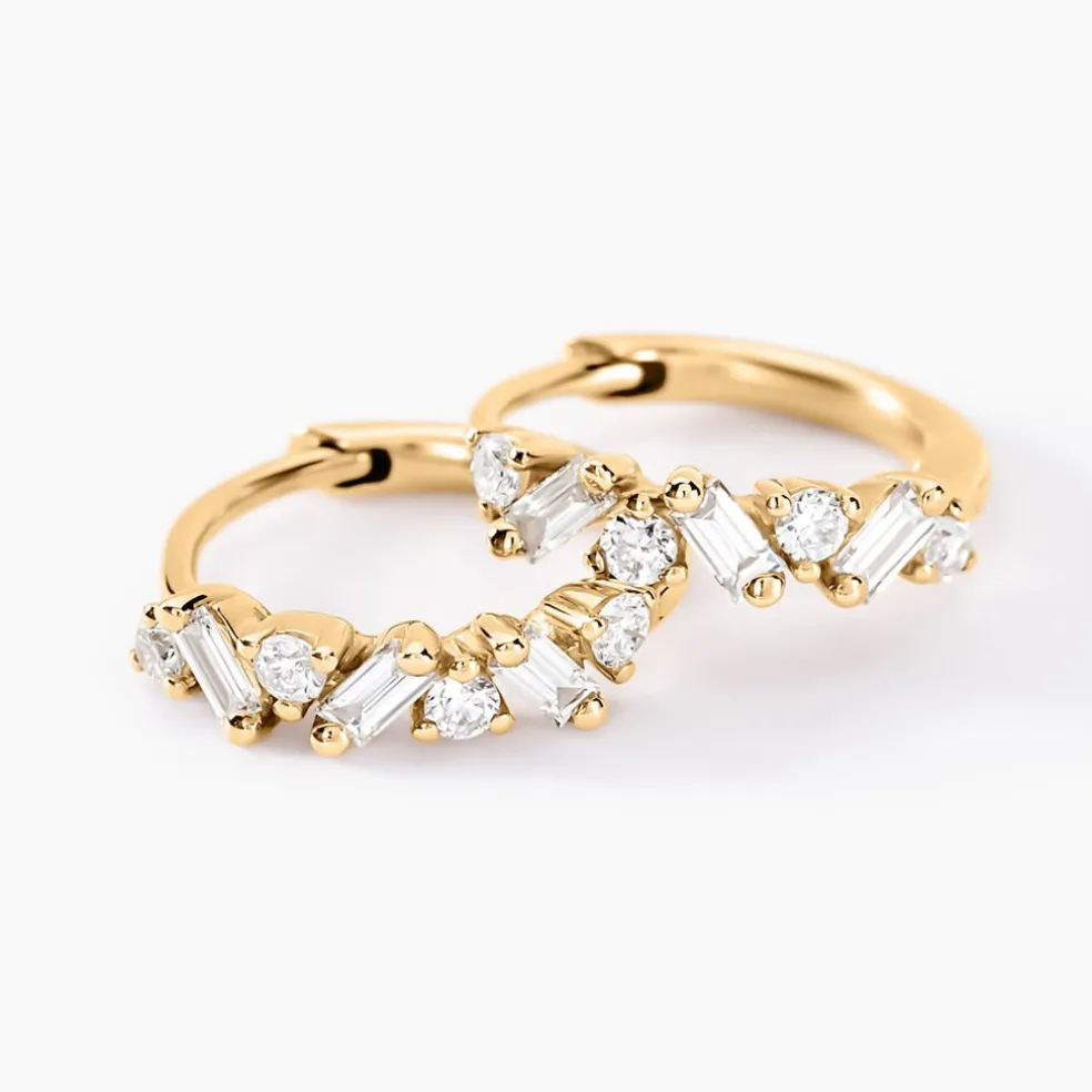 Créoles Gemariah Or Jaune Diamant Synthétique