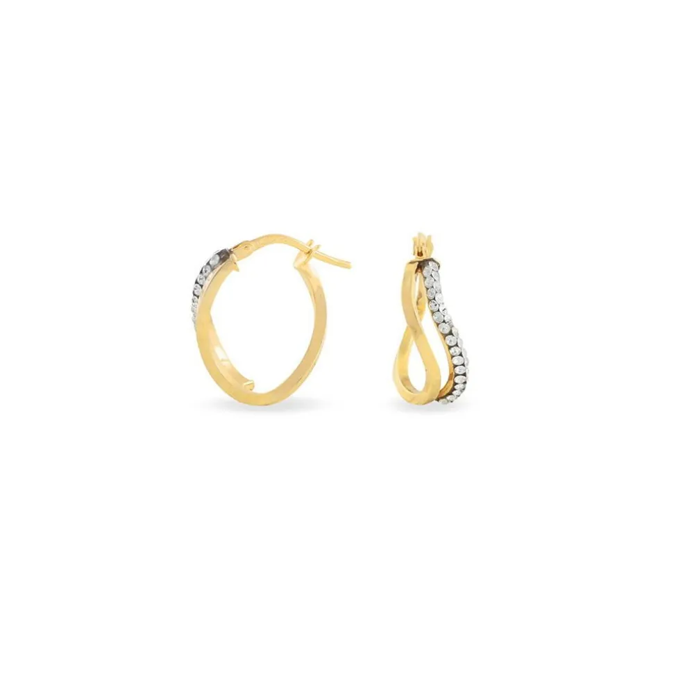 Créoles Hekate Or Jaune Strass