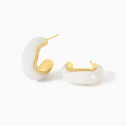 Créoles Idina Acier Jaune