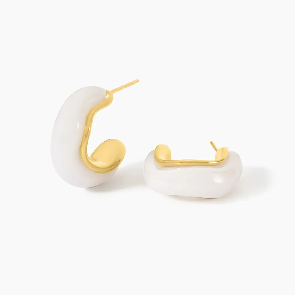 Créoles Idina Acier Jaune