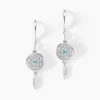 Créoles Islene Argent Blanc Oxyde De Zirconium