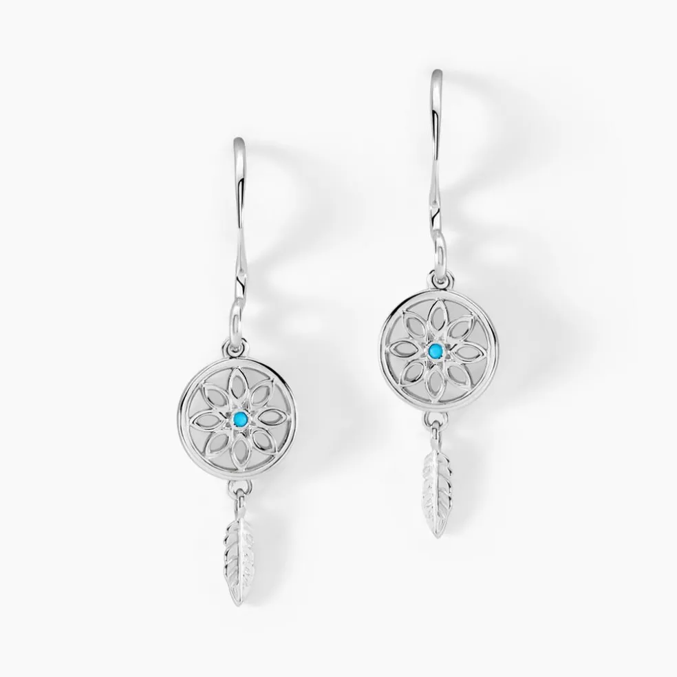 Créoles Islene Argent Blanc Oxyde De Zirconium