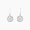 Créoles Isra Argent Blanc Oxyde De Zirconium