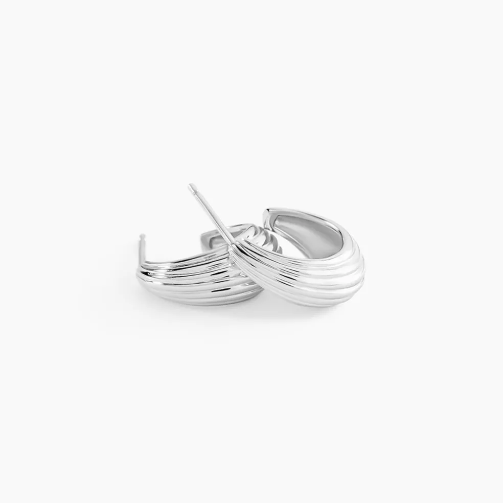 Créoles Jennie Argent Blanc