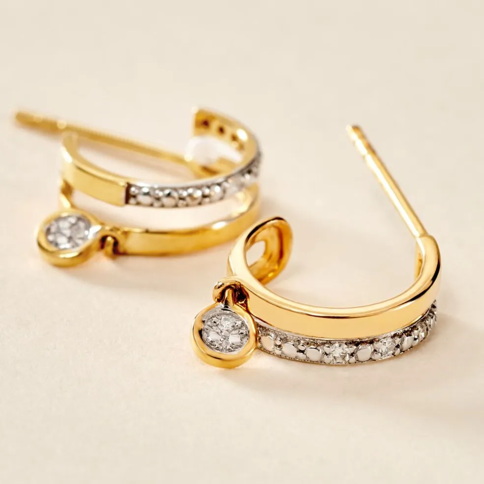 Créoles Jory Or Jaune Diamant