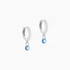 Créoles Lisenn Argent Blanc Oxyde De Zirconium