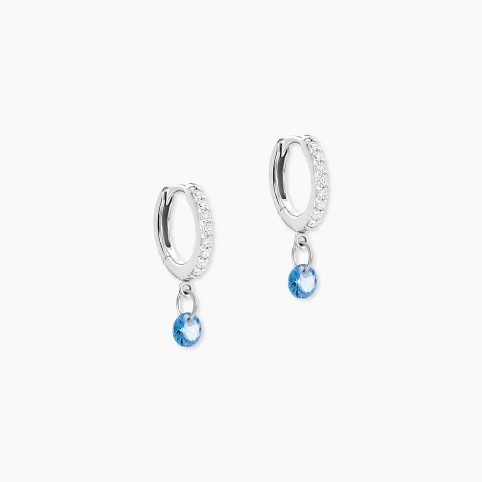 Créoles Lisenn Argent Blanc Oxyde De Zirconium