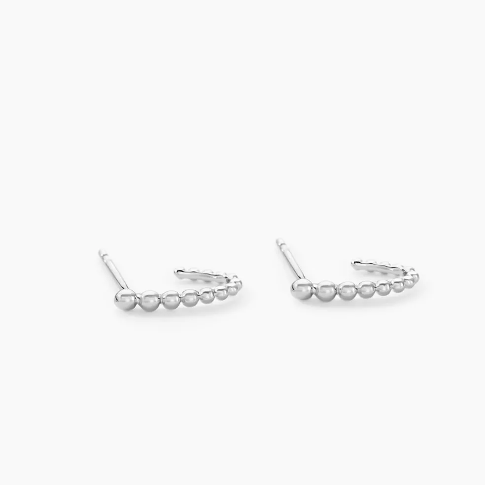 Créoles Louisette Argent Blanc