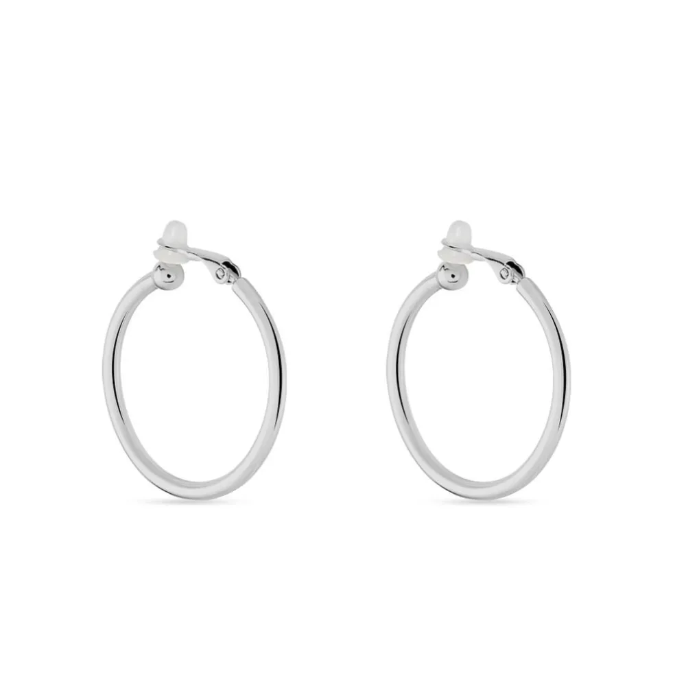 Créoles Maxa Argent Blanc