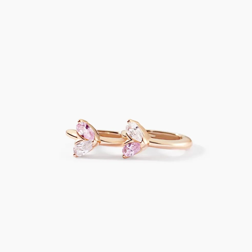 Créoles Myhalf Argent Rose Oxyde De Zirconium