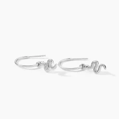 Créoles Oria Argent Blanc