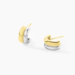 Créoles Perfect Match Argent Bicolore
