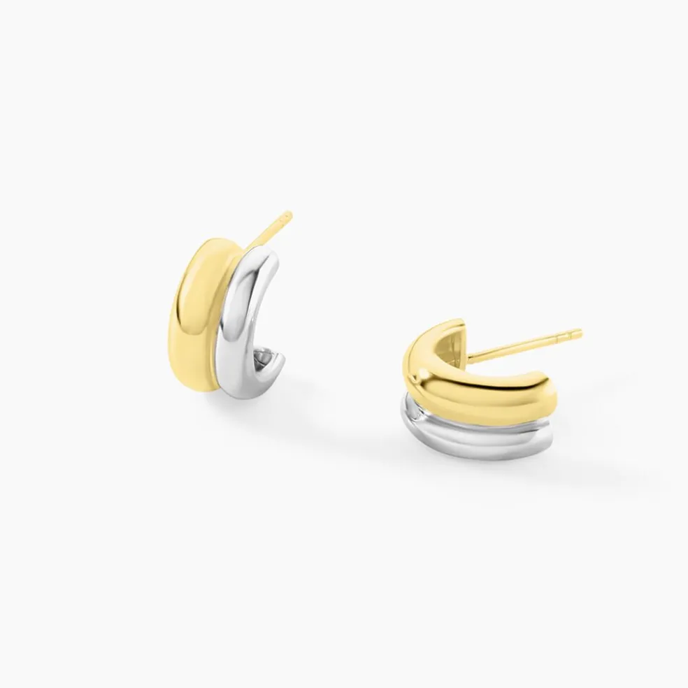 Créoles Perfect Match Argent Bicolore