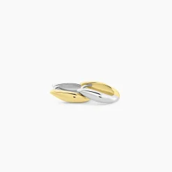 Créoles Perfect Match Argent Bicolore