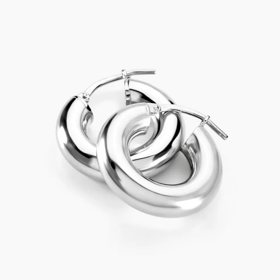 Créoles Piana Argent Blanc