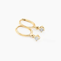 Créoles Racquel Or Jaune Diamant