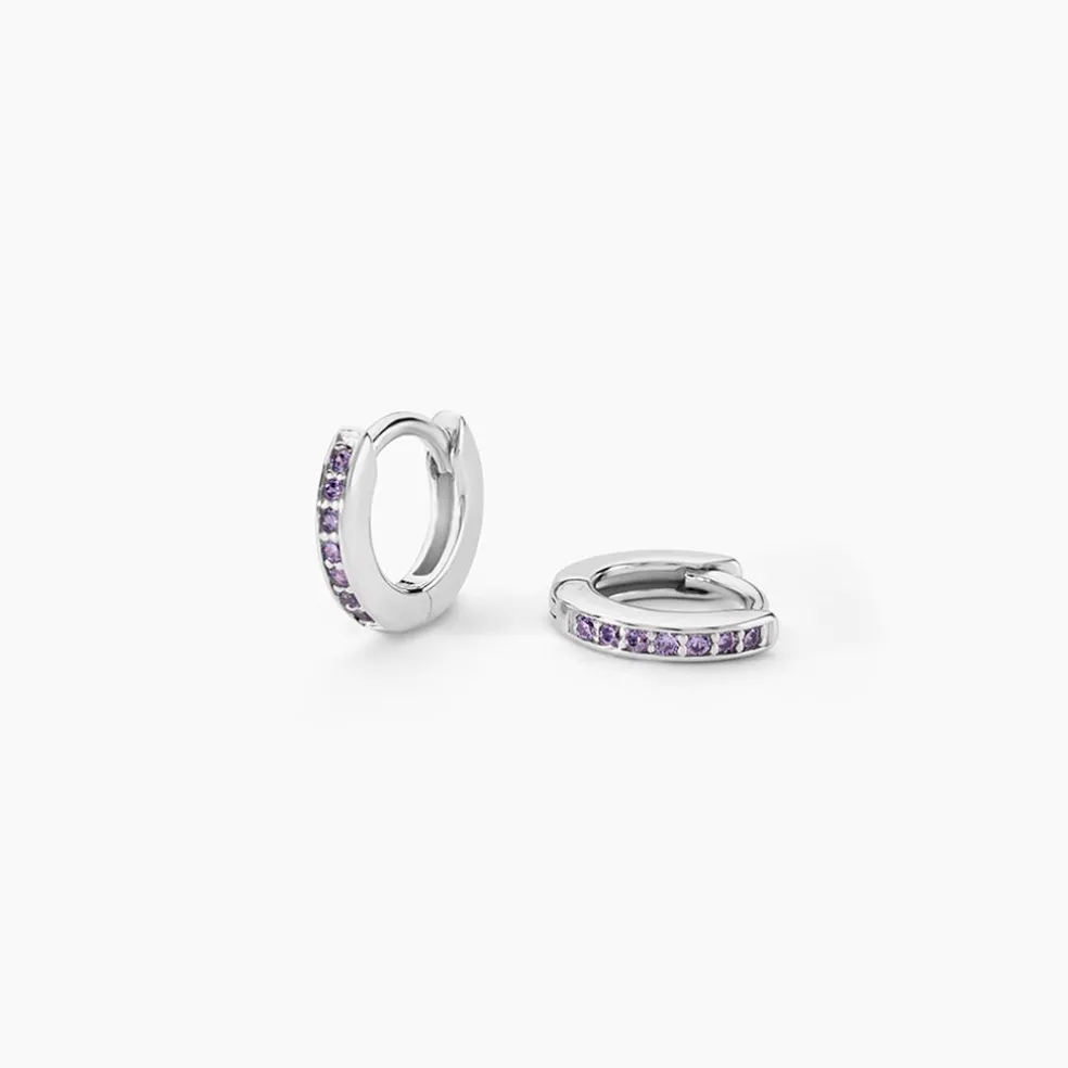 Créoles Rio Argent Blanc Oxyde De Zirconium