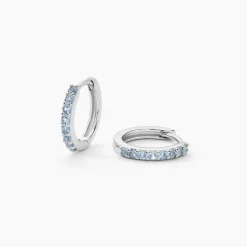 Créoles Rio Argent Blanc Oxyde De Zirconium