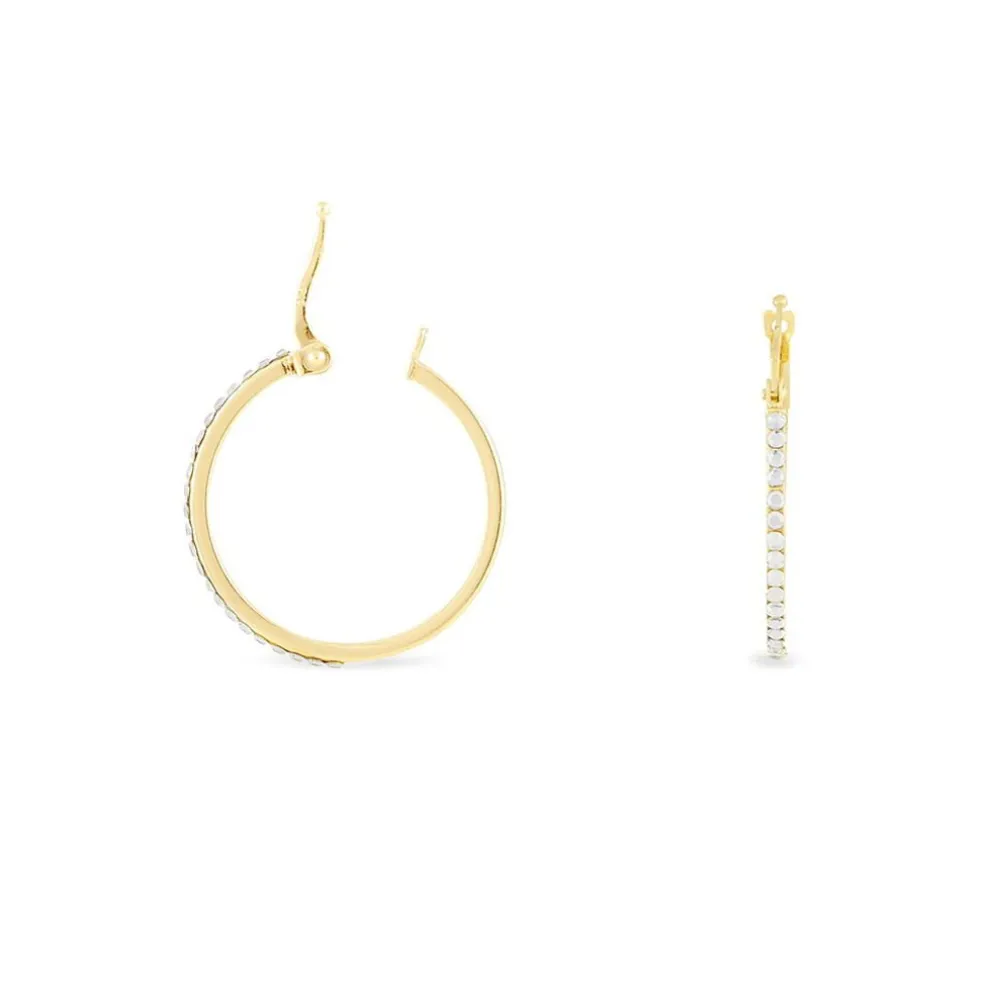 Créoles Sandrine Or Jaune Strass