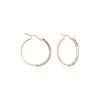 Créoles Sandrine Or Rose Strass