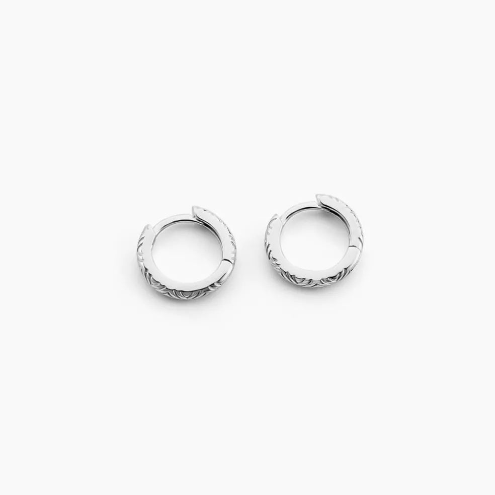 Créoles Shula Argent Blanc
