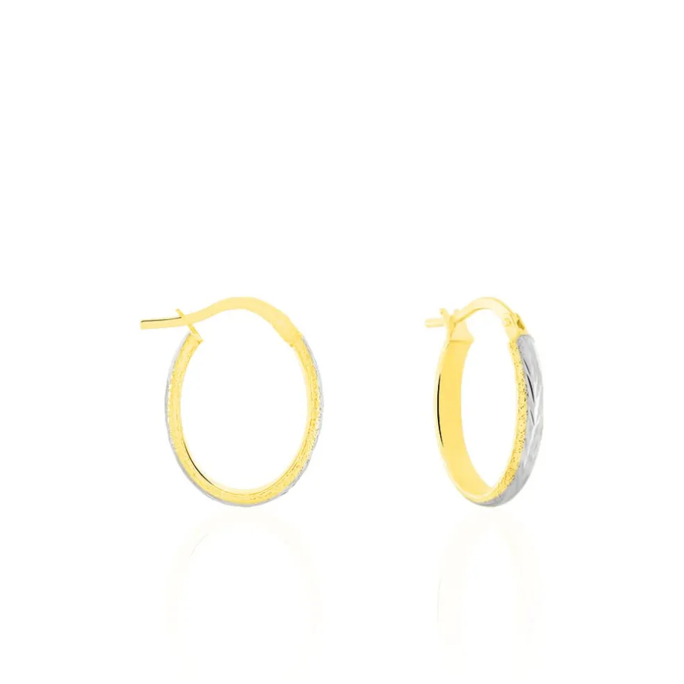 Créoles Sterala Or Jaune Strass