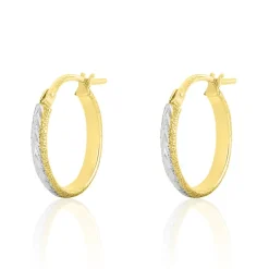 Créoles Sterala Or Jaune Strass