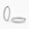 Créoles Suzel Argent Blanc Oxyde De Zirconium