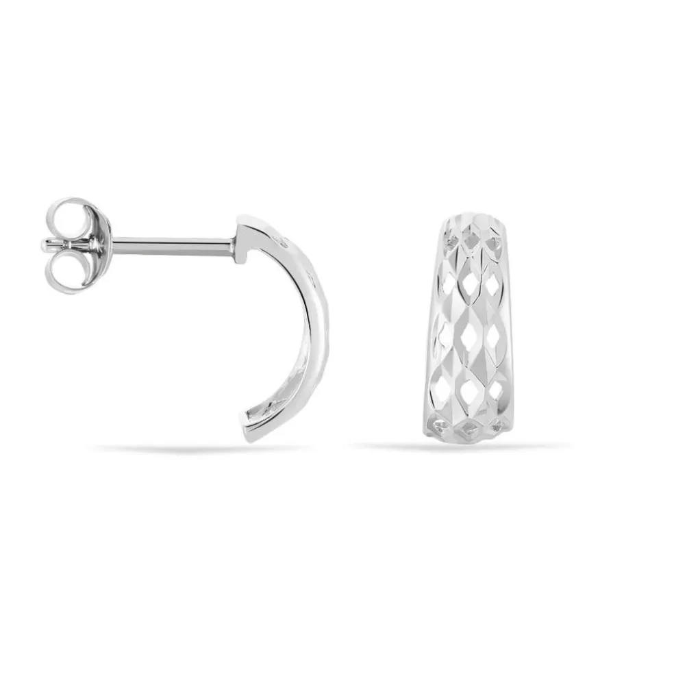 Créoles Sybilles Argent Blanc
