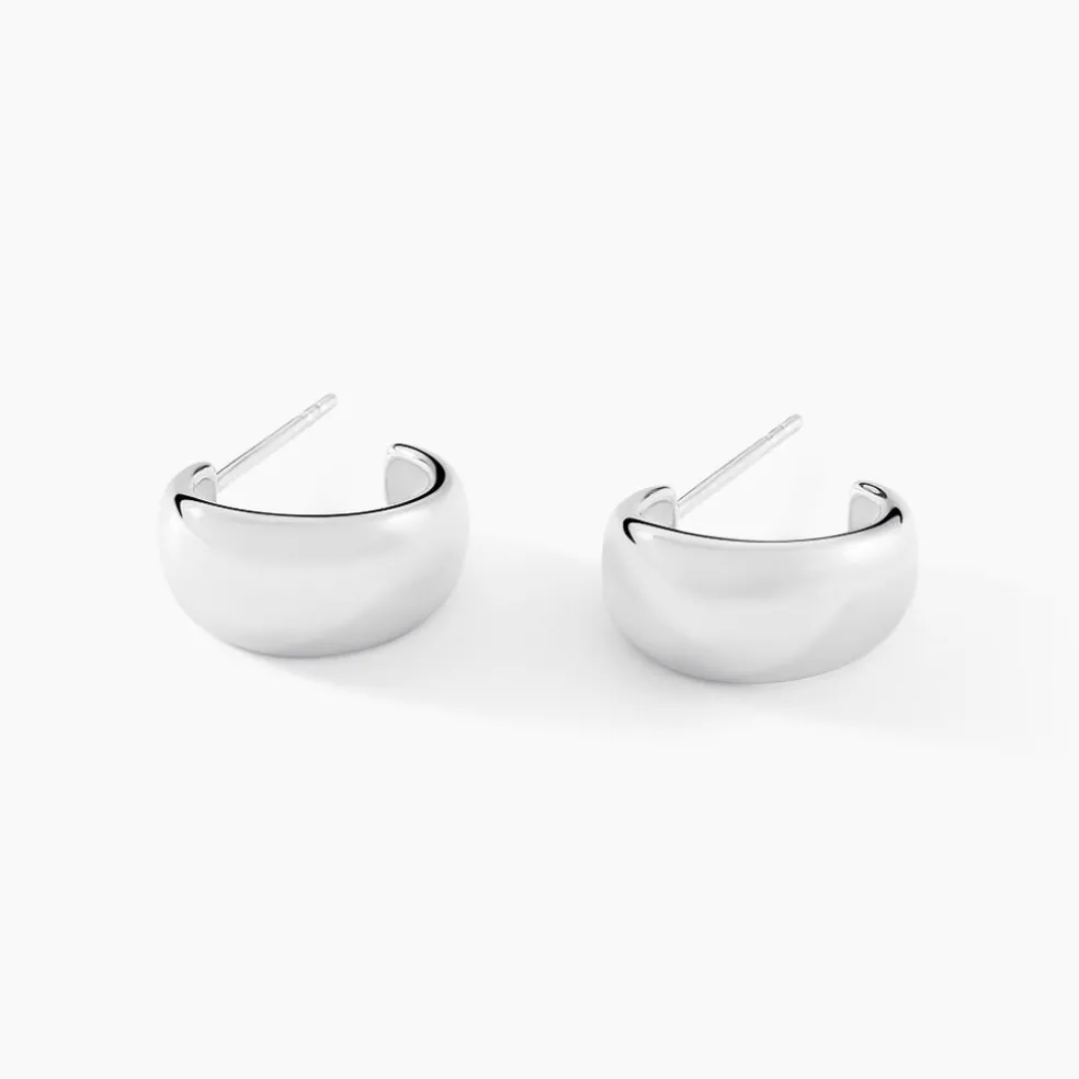 Créoles Two Argent Blanc