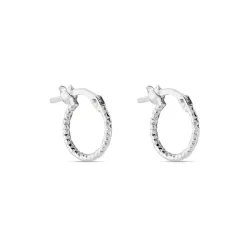 Créoles Valentine Argent Blanc