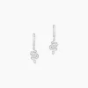 Créoles Ysee Argent Blanc Oxyde De Zirconium