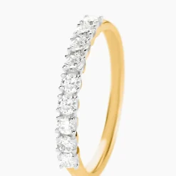 Demi Alliance Eloisa Or Jaune Diamant Synthétique