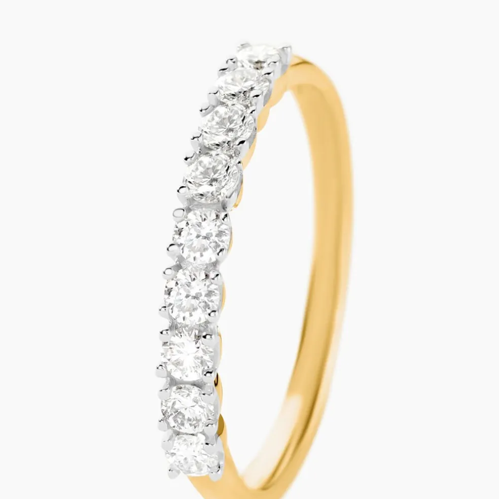 Demi Alliance Eloisa Or Jaune Diamant Synthétique