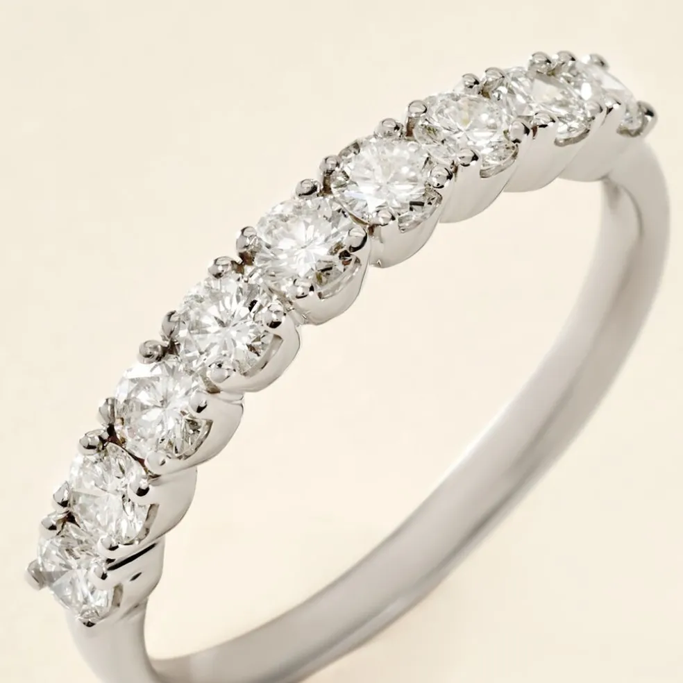 Demi Alliance Hera Platine Blanc Diamant