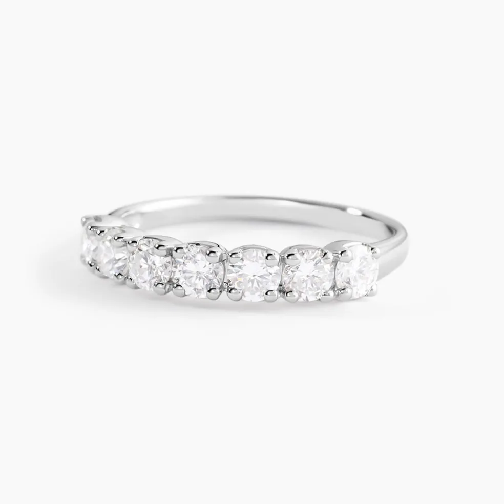 Demi-alliance Eloisa Or Blanc Diamants Synthétique